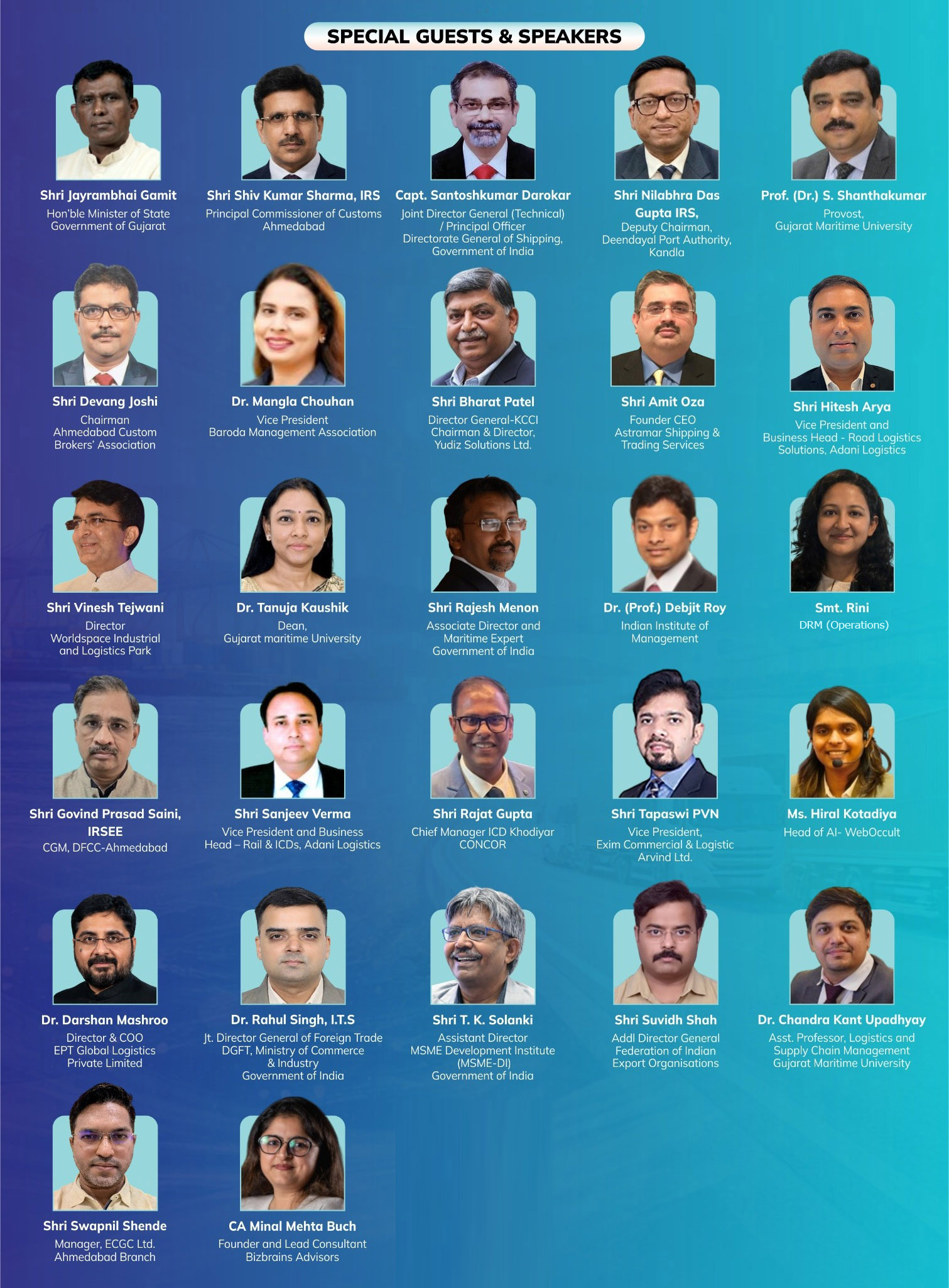 Viksit Gujarat - Speakers